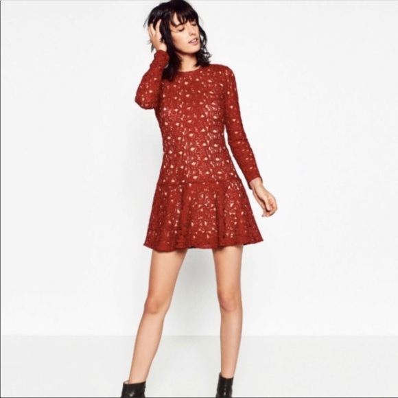 (XS) ZARA RED PLUM DRESS - Picture 3 of 4